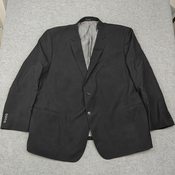 Pronto Uomo Jackets & Blazers - Pronto Uomo Blazer Mens 60L Big & Tall Black Wool Two Button Sport Coat Jacket